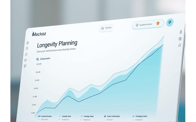 Longevity-Planning-Dashboard mit Prognosen für Gesundheitskosten
