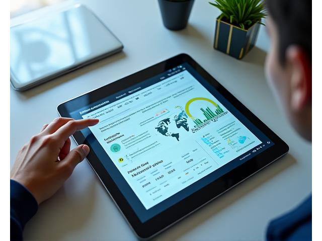 Interaktiver ESG-Analyse-Bildschirm, der die Komplexität und Präzision der Advisette-Methodologie darstellt