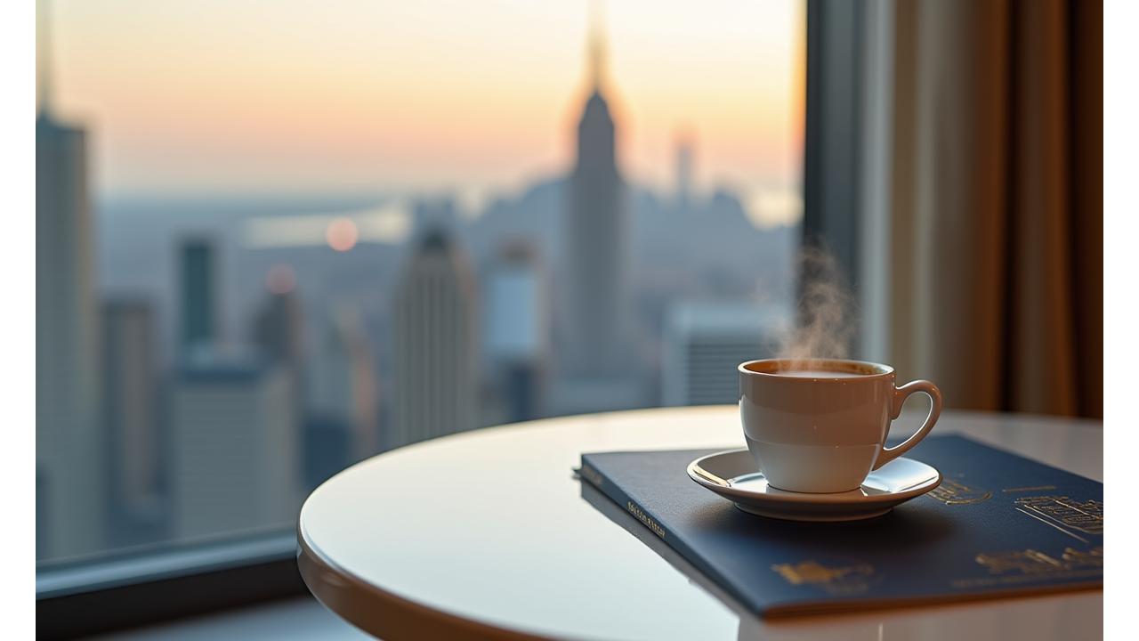 Ein geschmackvoll gedeckter Esstisch mit feinem Geschirr und eine Andeutung von Servicepersonal im Hintergrund, symbolisierend umfassenden Concierge-Service und luxuriösen Lebensstil.